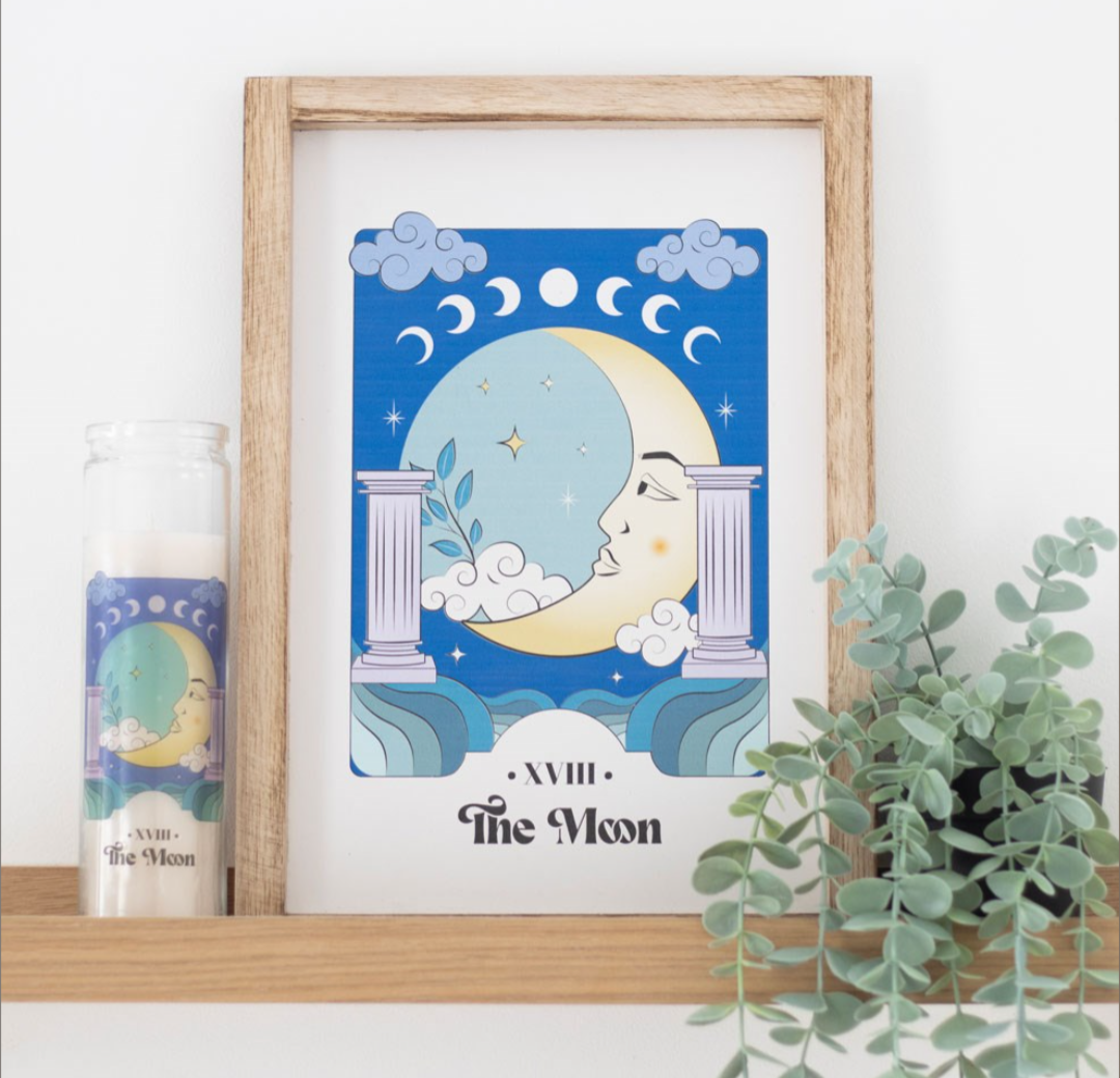 The Moon Celestial Framed Wall Art Print