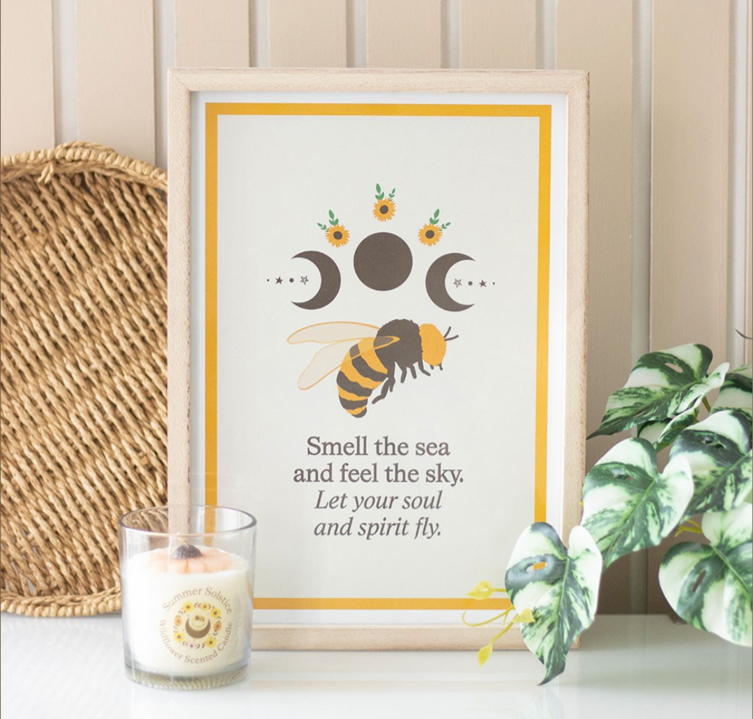 Bee Radiant Bee Framed Wall Art Print